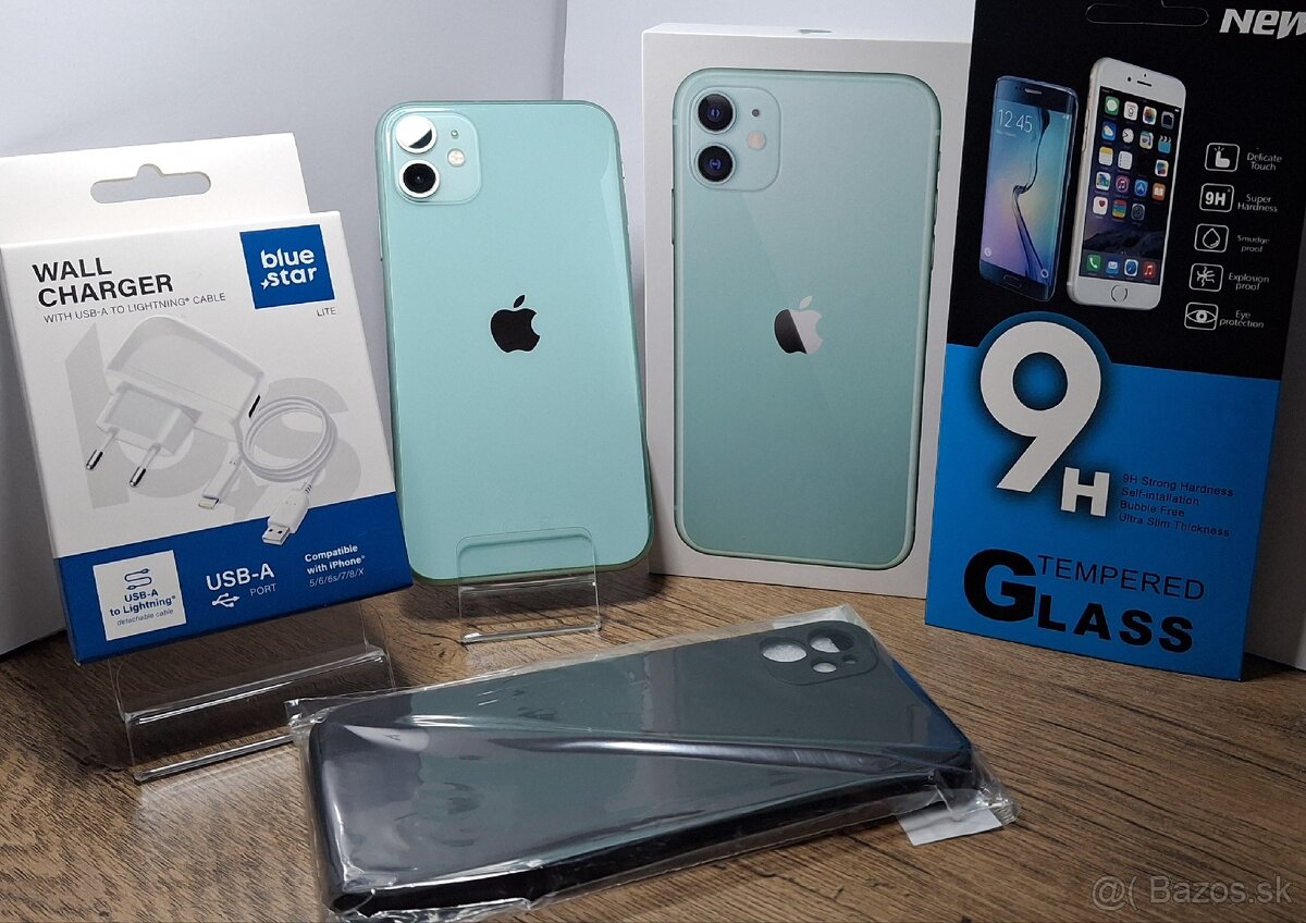 IPhone 11 64GB Green – Perfektný stav + Nová batéria 100 %