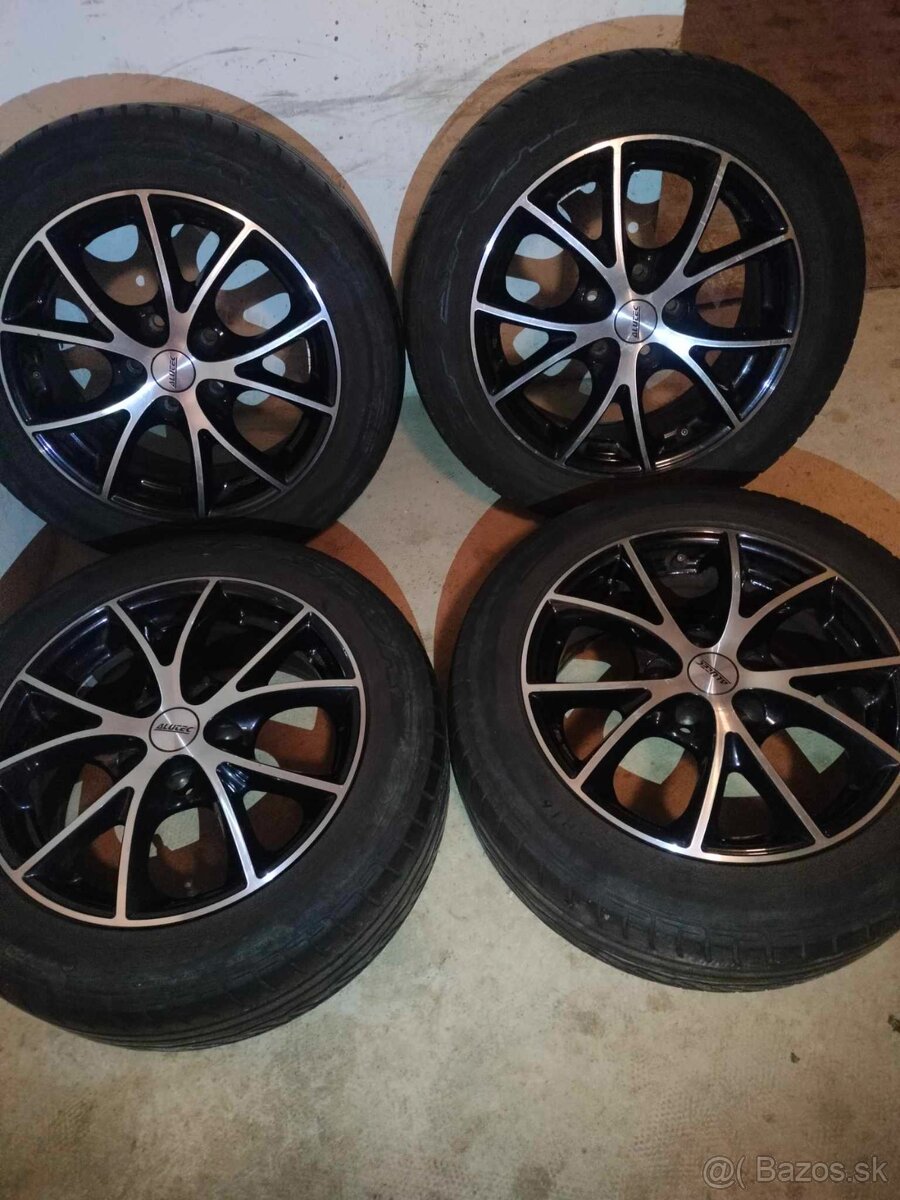 4ks alu 5x114,3 r16 + pneu + snímače tlaku