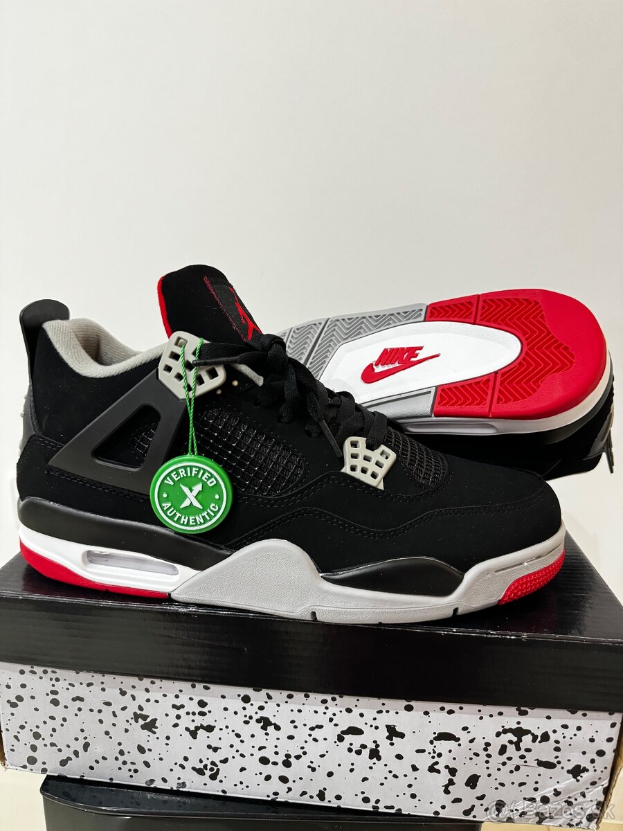 Nike Air Jordan 4 - retro bred 2019, EU 45,44