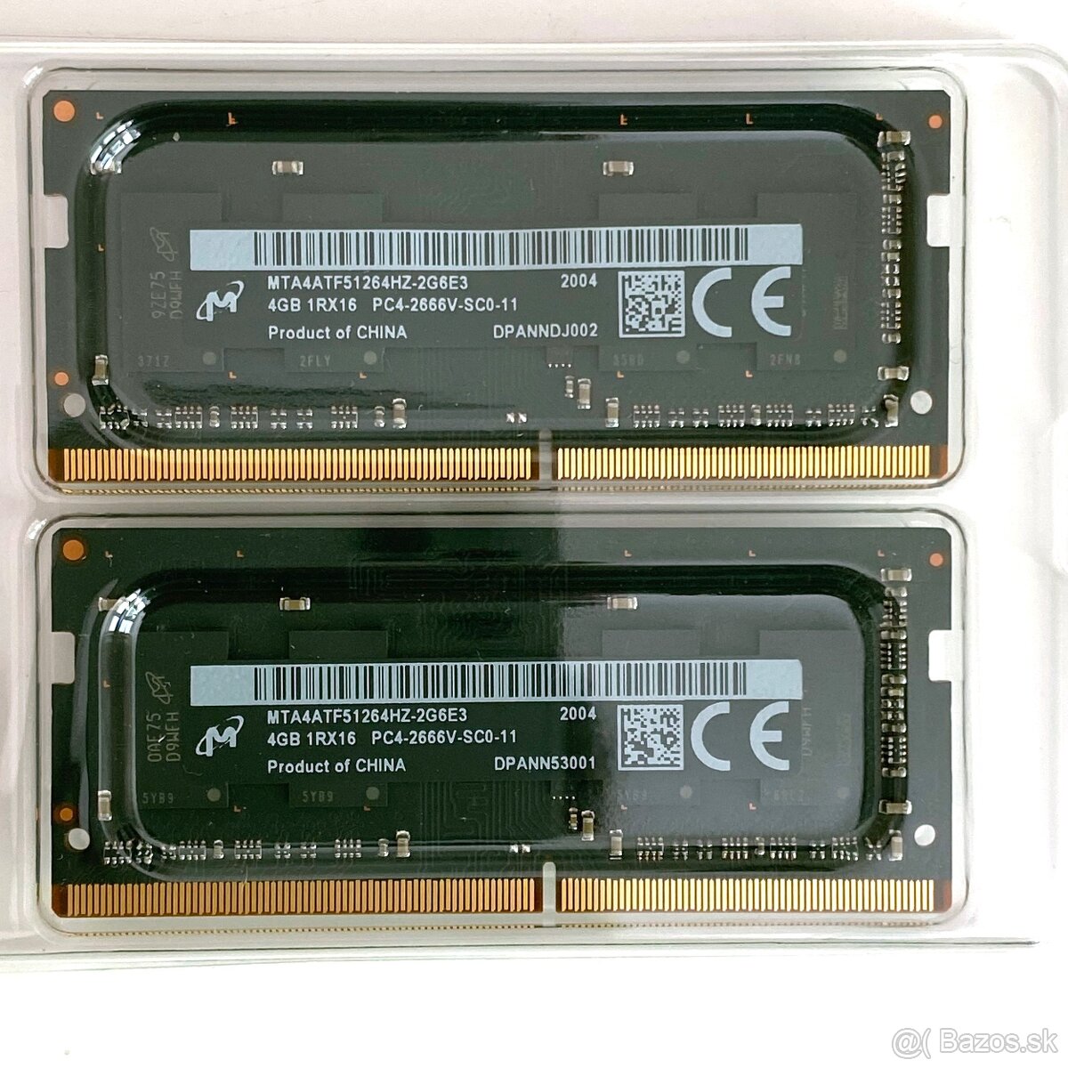 2 × 4 GB 260-pin PC4-21300 (2666 MHz) DDR4 SO-DIMM