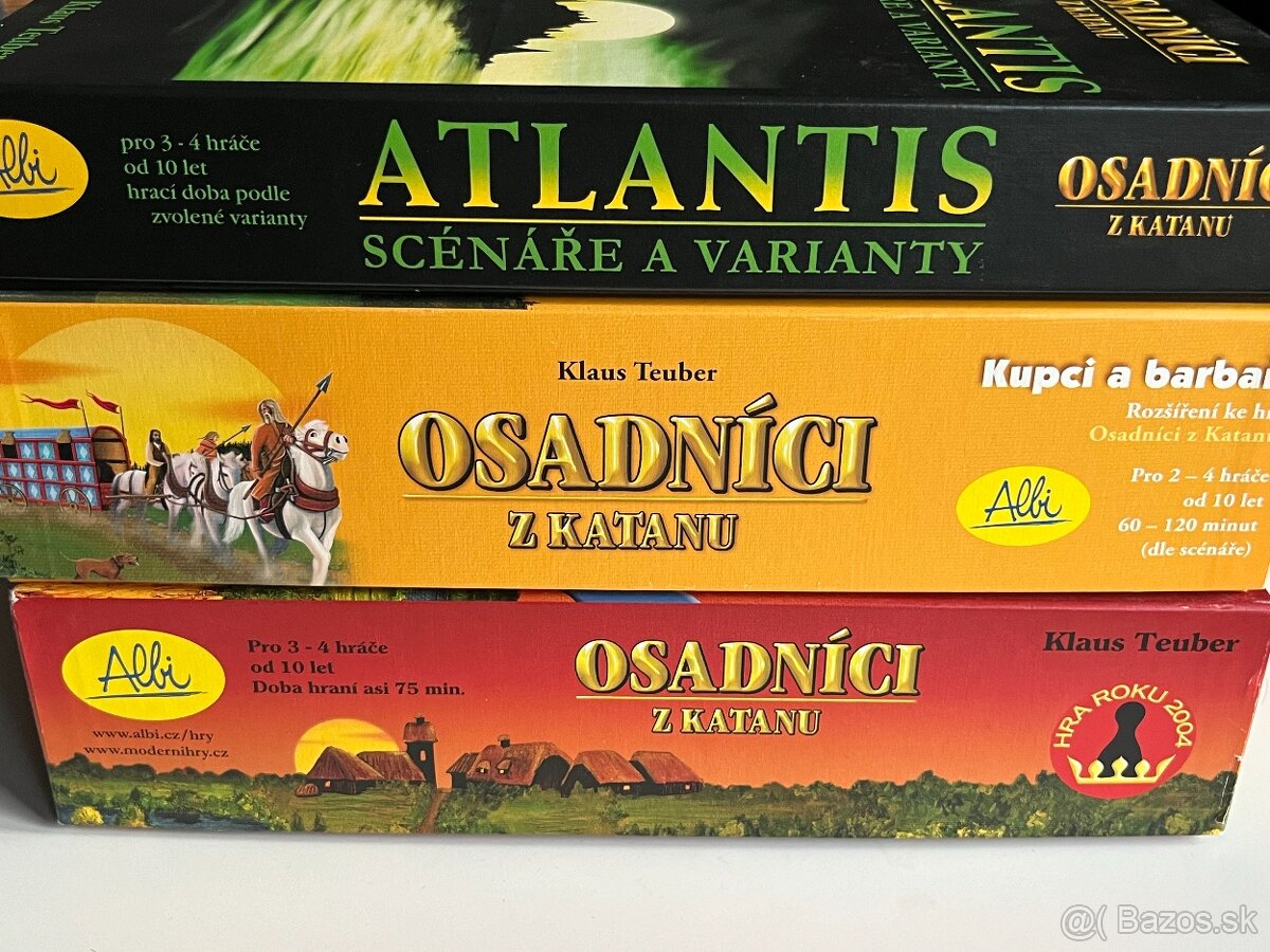 Osádníci z Katanu - základ + rozšíření Atlantis + Kupci a ba