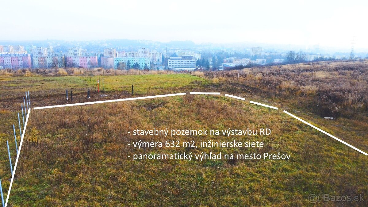 Stavebný pozemok - KRÁĽOVA HORA, PREŠOV, 632 m2