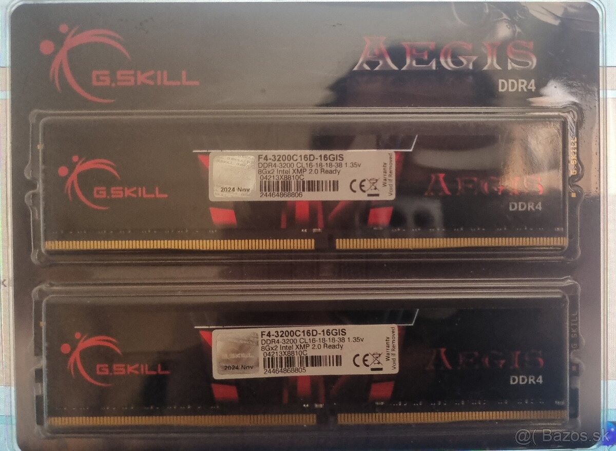 G.SKILL 16GB KIT DDR4 3200MHz CL16 Gaming series Aegis