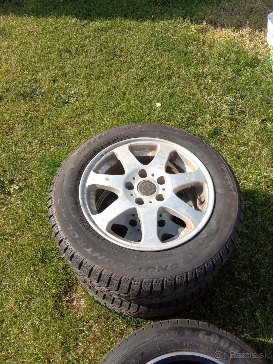 Predám sadu kolies zimné opel 5x110 195/60 r15