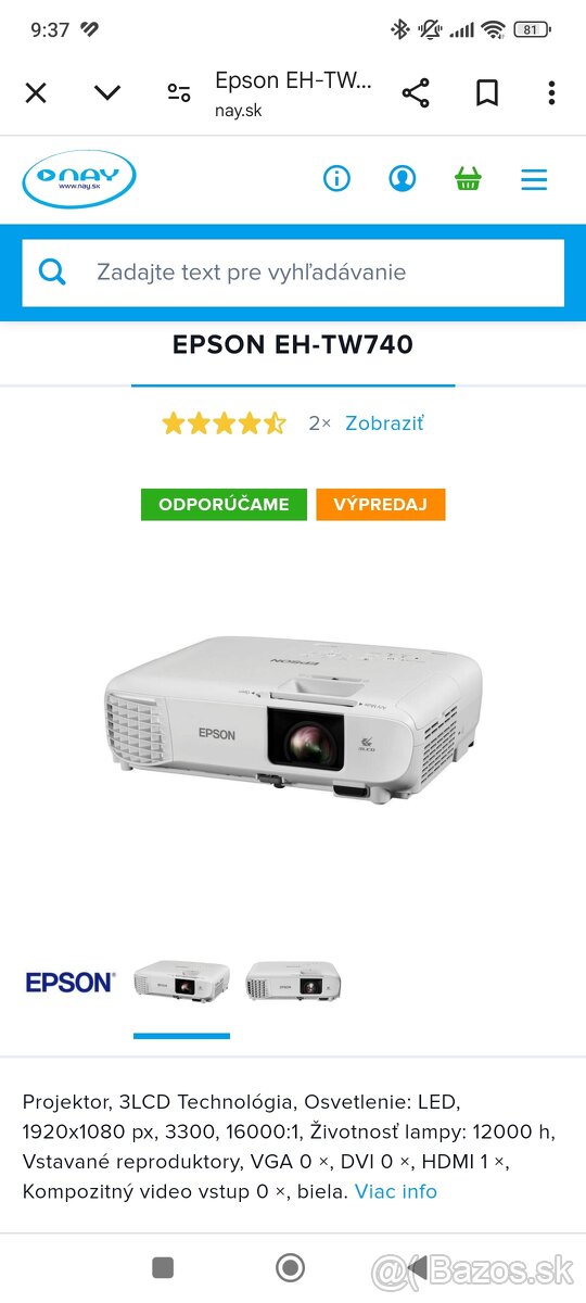 Epson EH-TW 740