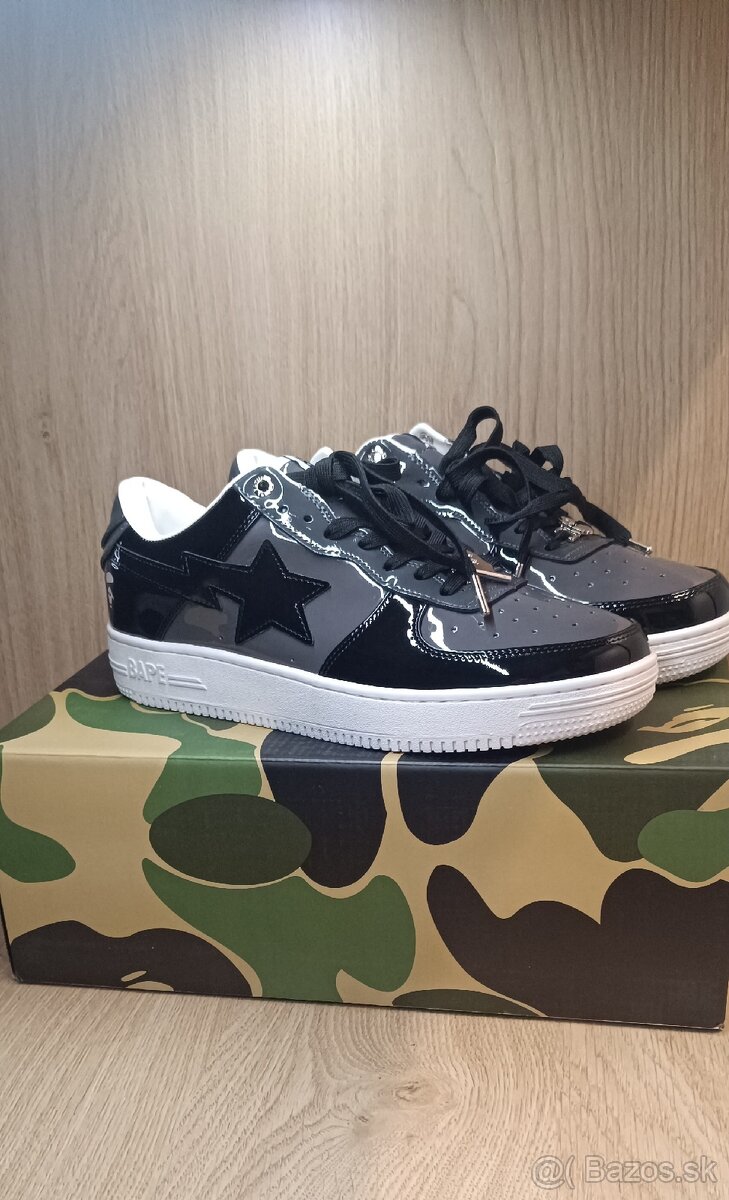 Bapesta topánky bape black grey