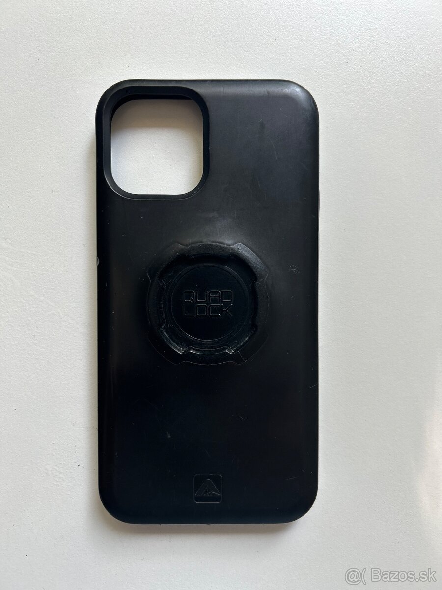 Čierny QUADLOCK Case/obal/puzdro pre iPhone 12/12 Pro