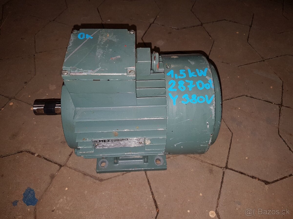 Predám el.motor na čerpadlo 1,5kW 2860ot,  2,2kW 2900ot