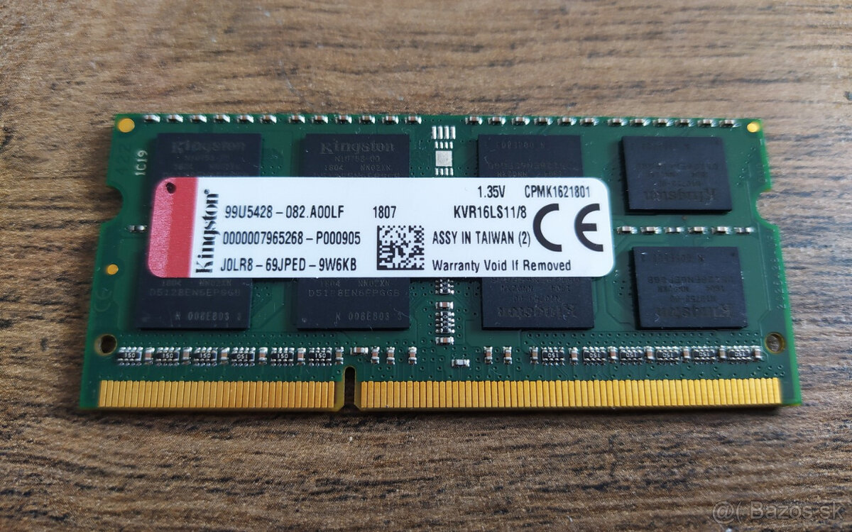 SODIMM DDR3L 8GB 1600MHz Kingston