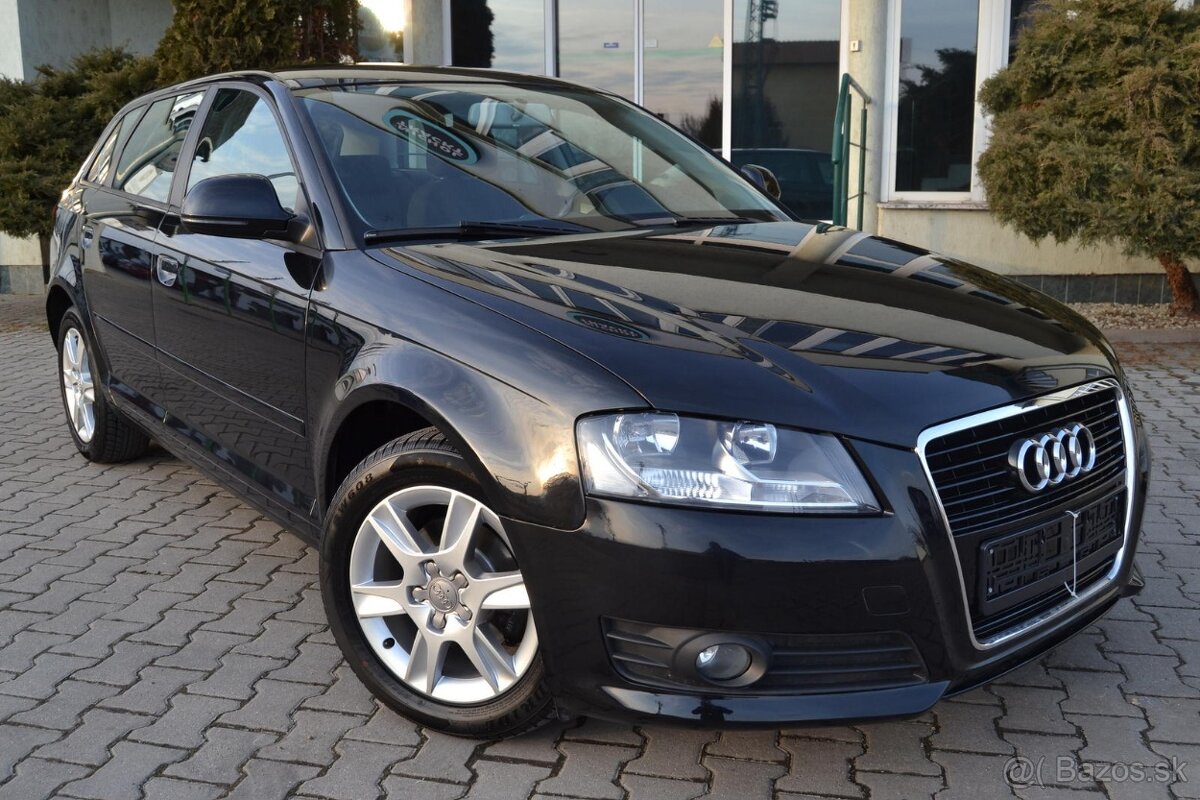 AUDI A3 1.9 TDI, ČIERNA METALÍZA, KLÍMA, ELEKTRÓNY R16