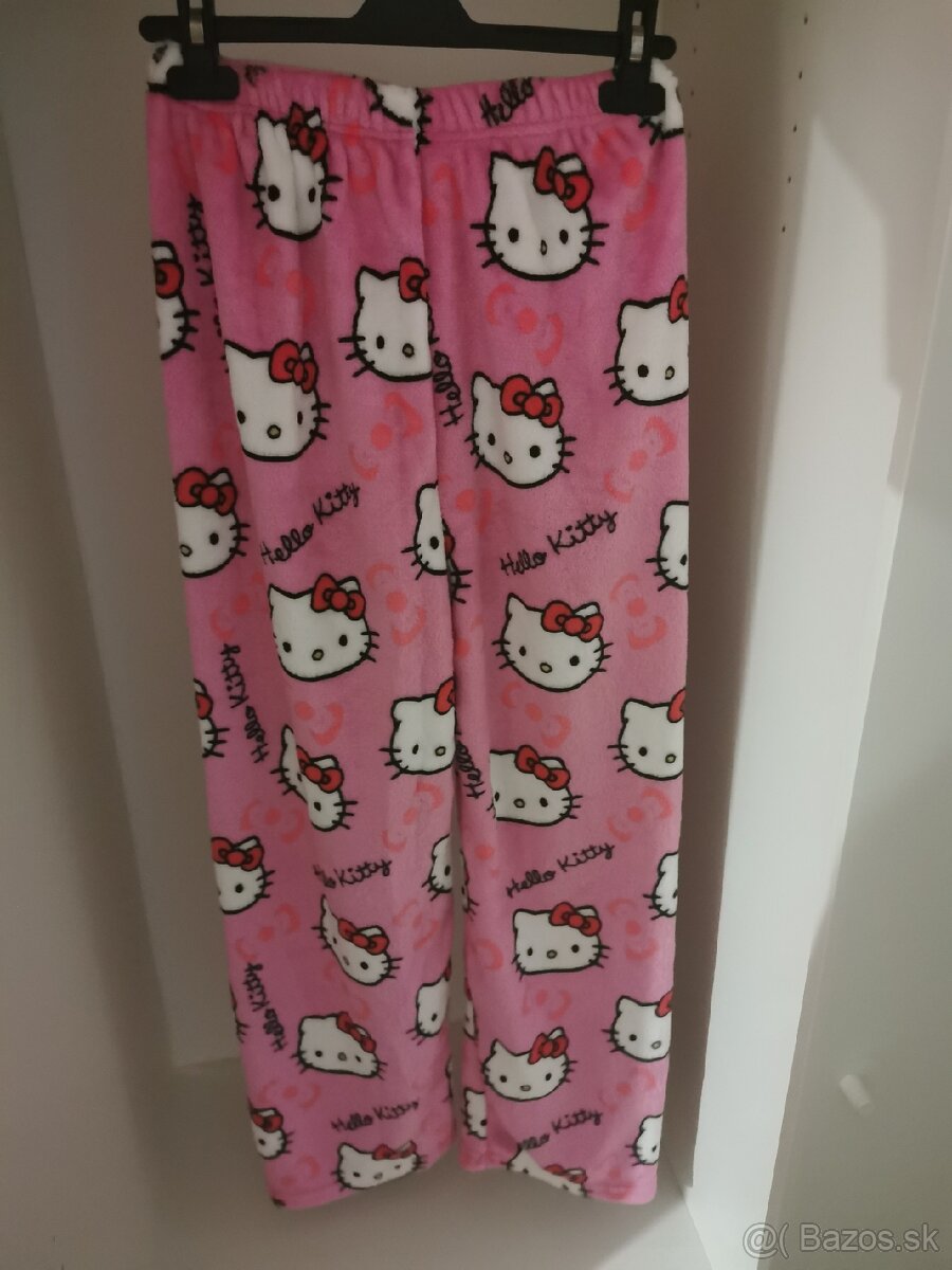 Hello kitty pyžamove nohavice ružové