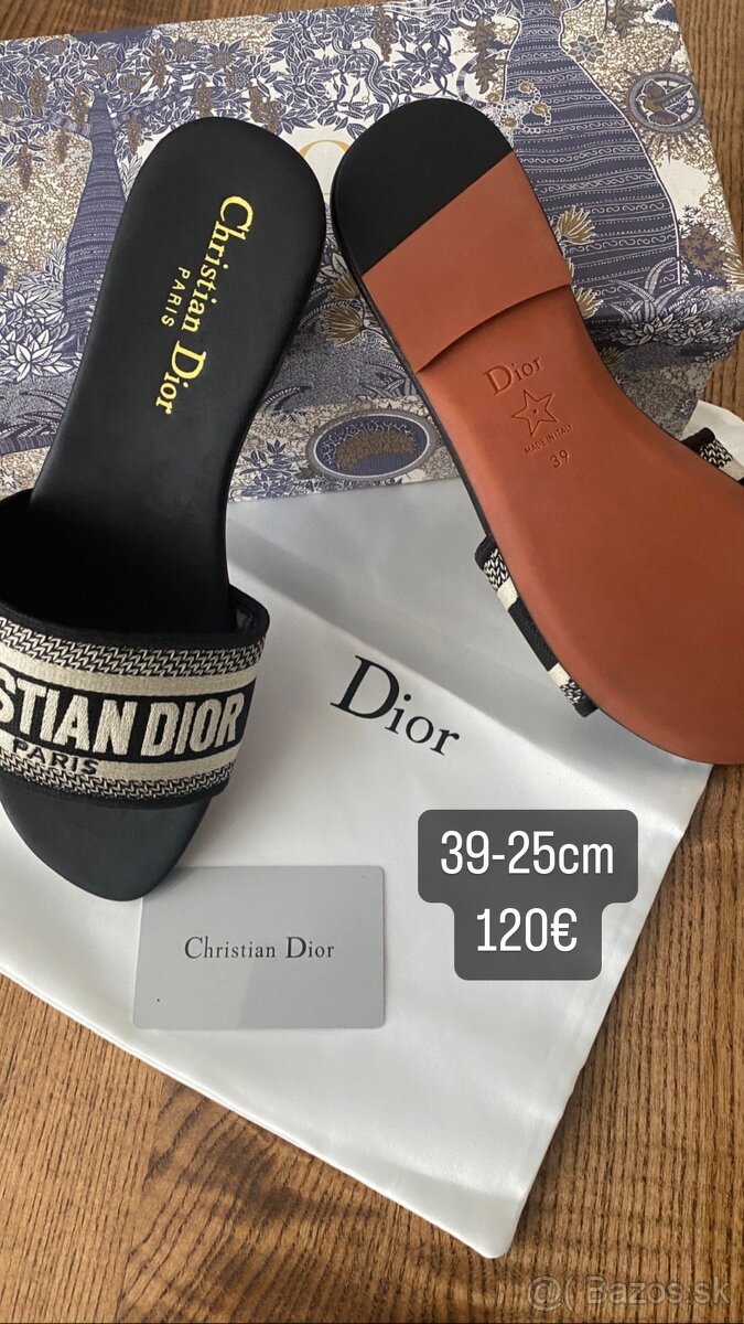 Dior šľapky 39-25cm