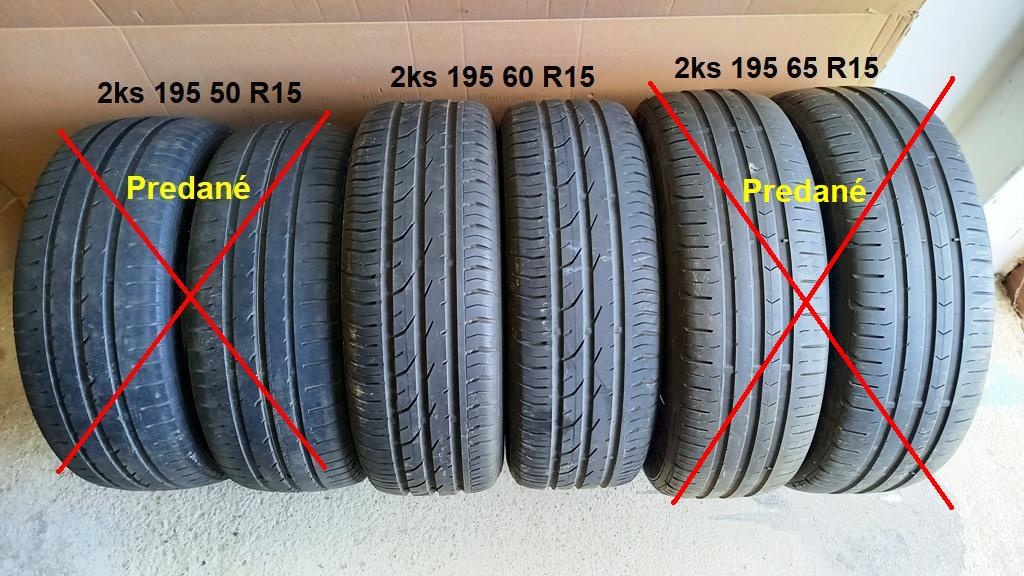 195 50 R15 195 60 R15 195 65 R15 Letné Zimné pneumatiky