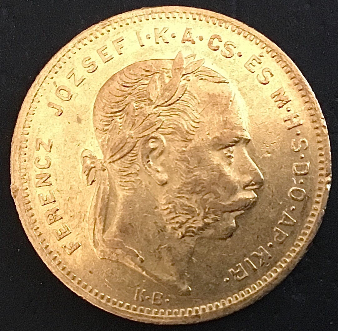 8 Zlatník/20 Frank 1874 KB FJI