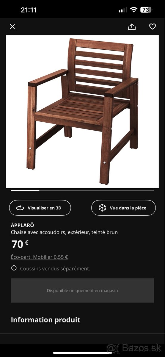 Dreveny zahradny nabytok IKEA