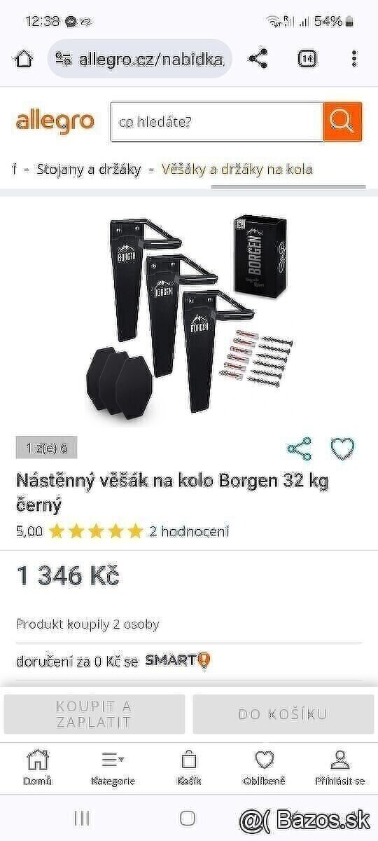 Borgen vertikalny nastenny drziak na bicykel