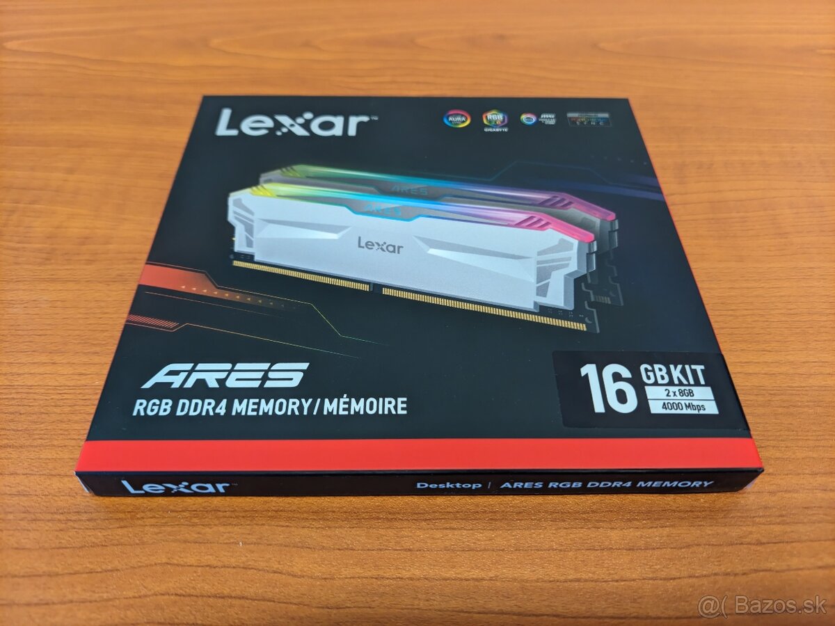 Lexar ARES RGB DDR4 16GB KIT (2x8) 4000MHz CL18 v záruke