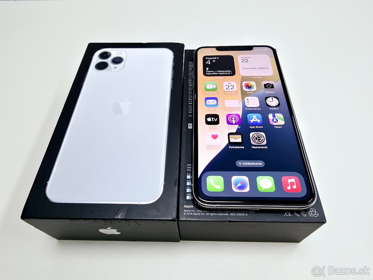 APPLE IPHONE 11 PRO MAX SILVER,BATERKA 100%