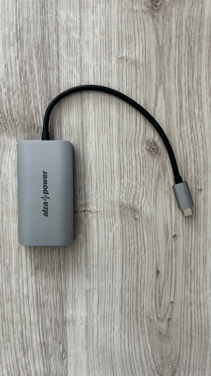 AlzaPower Metal USB-C Dock Station 4 v 1 vesmírno sivá