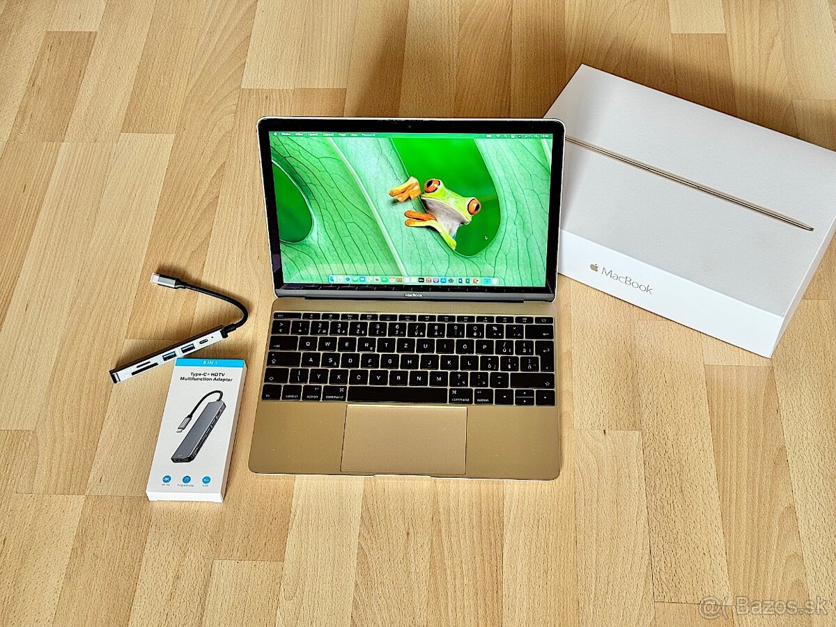 MacBook 12" Gold, TOP STAV, výdrž baterky 5 hod