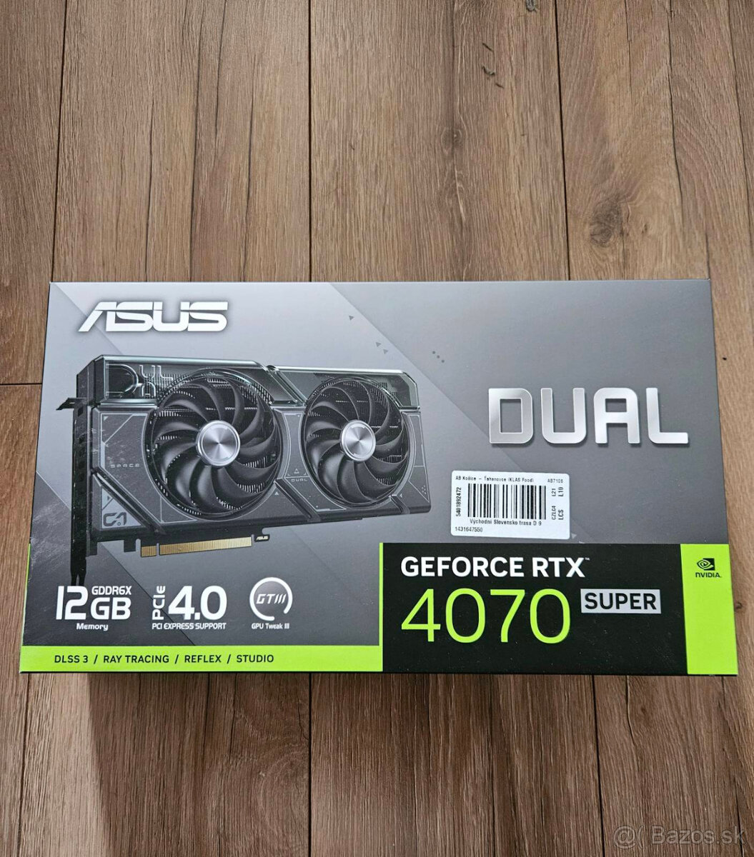 Predám ASUS RTX 4070 Super Dual [V ZÁRUKE] - REZERVOVANA