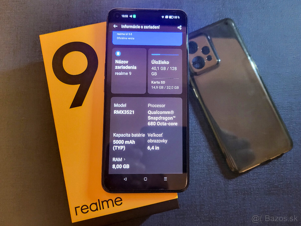 Predám Realme 9 4G 8/128 GB