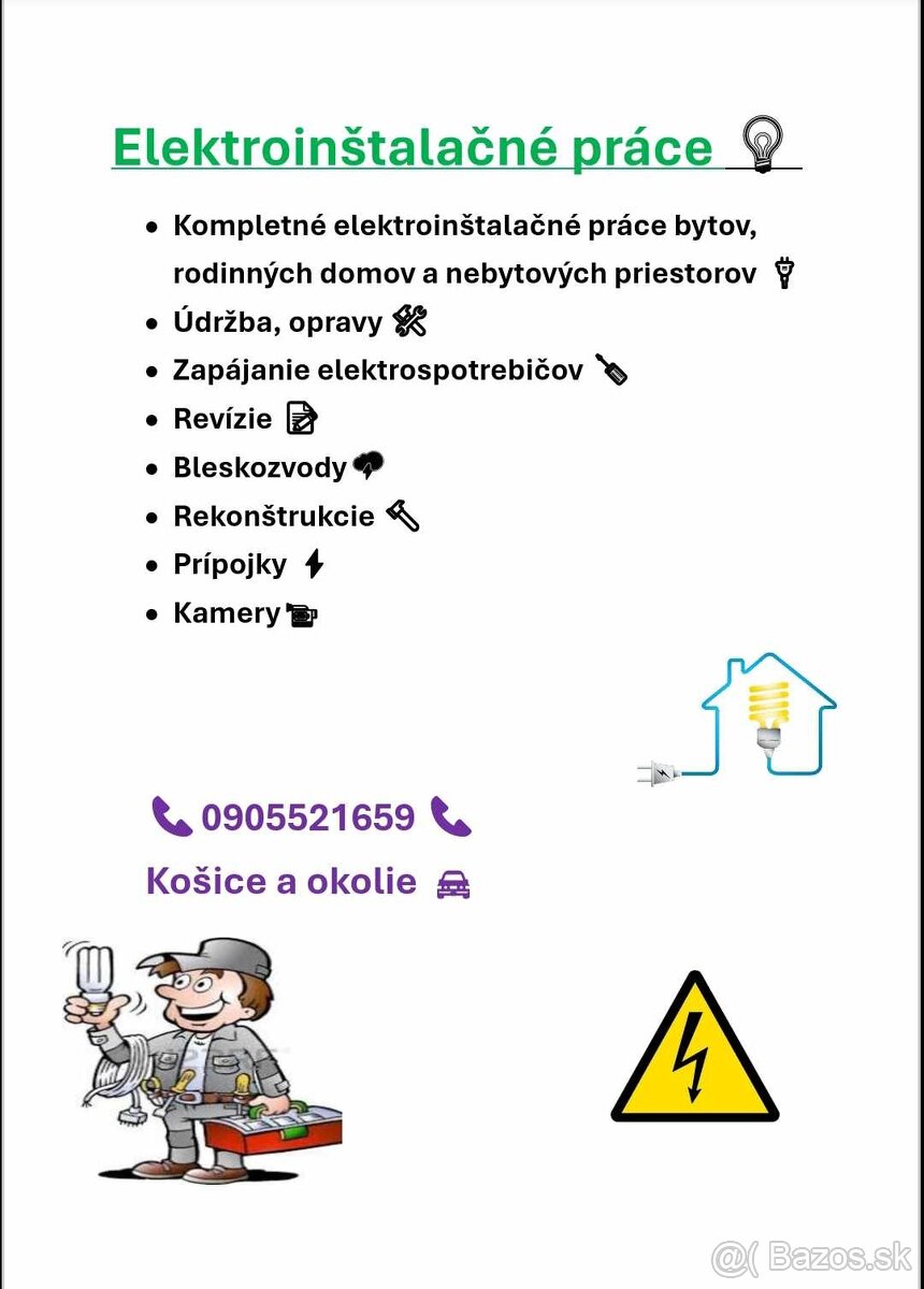 Kompletné Elektroinštalačné  práce