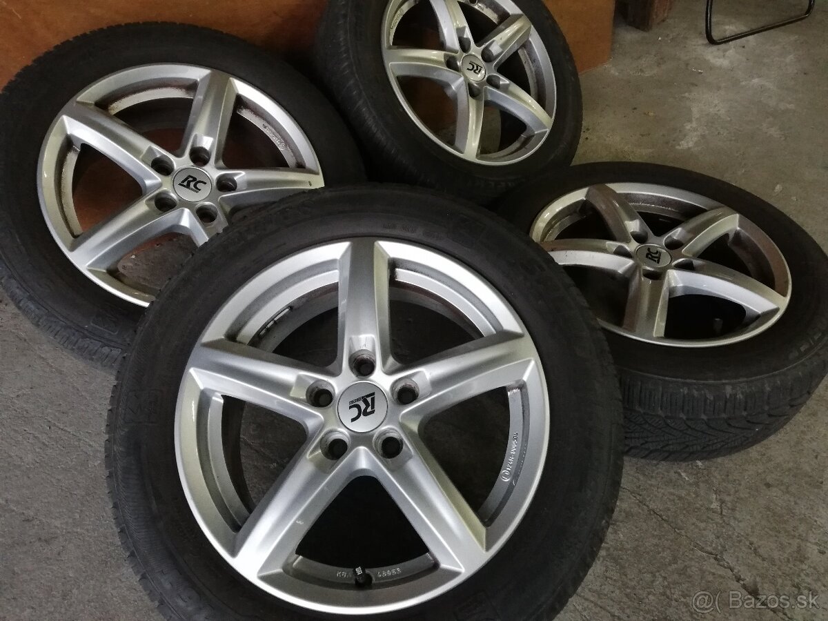 Alu disky 5x108 na Ford + zimné pneumatiky 205/55 r16