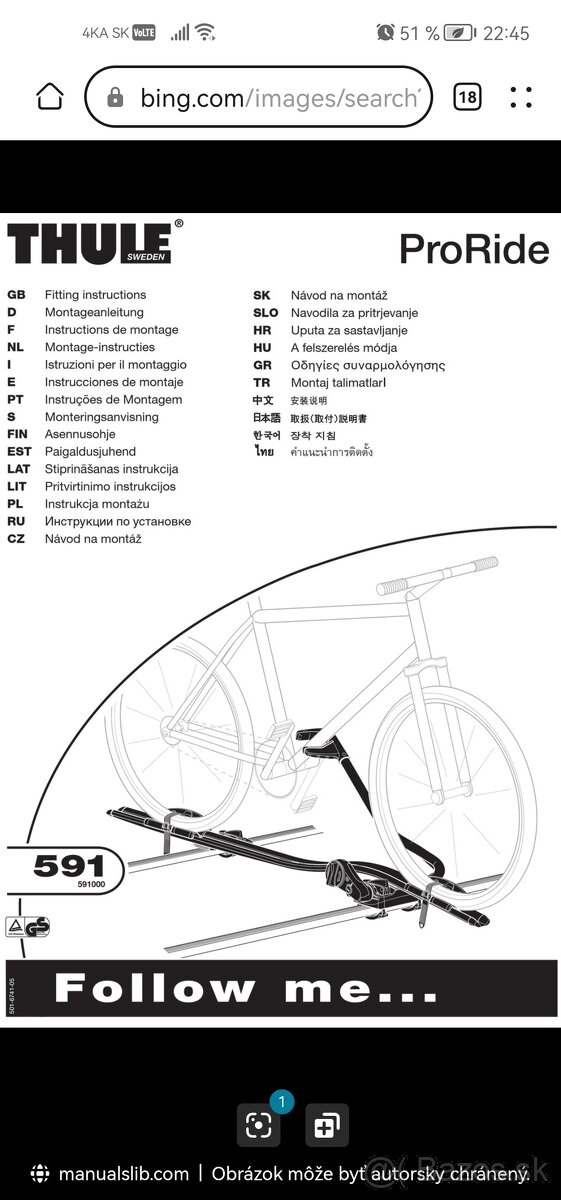 Thule proride 591 2ks