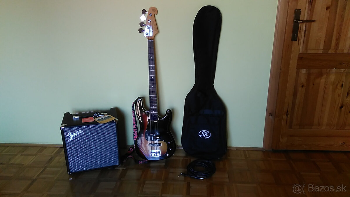 Elektrická basgitara SX SPJ62 + kombo Fender Rumble 25 V3