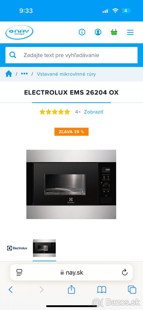 Vstavaná mikrovlnná rúra Elektrolux