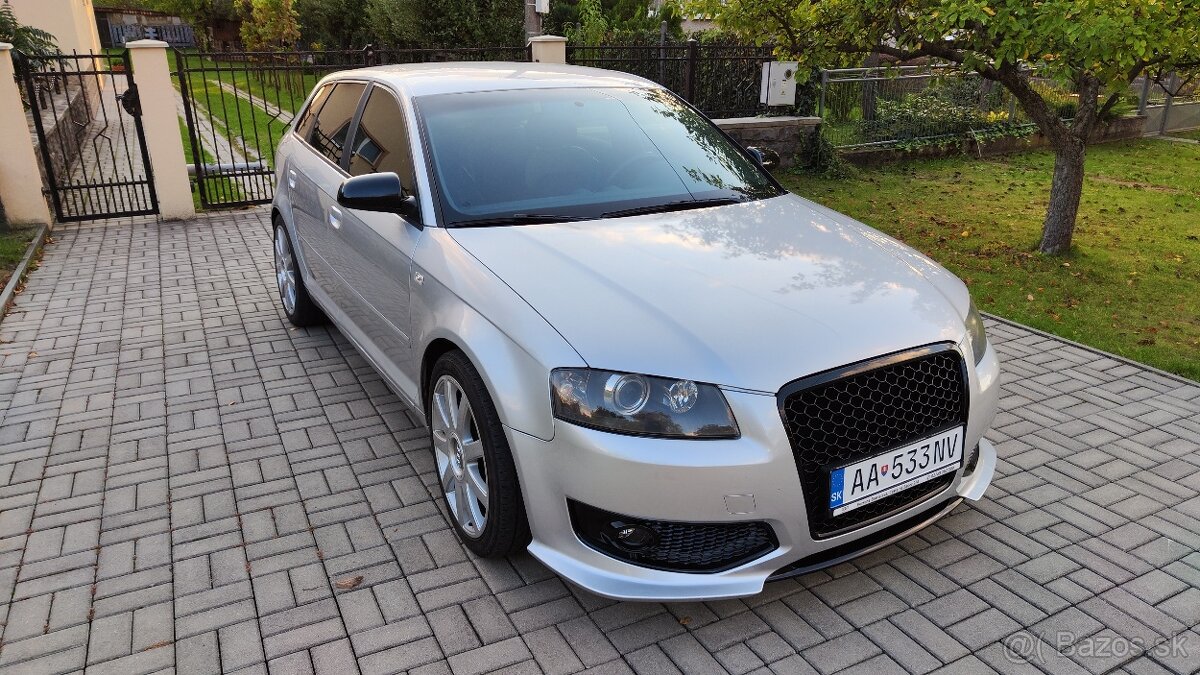 A3 S3 2.0Tfsi 147kw/200k quattro 4x4,manuál 6st, Sline, 2007