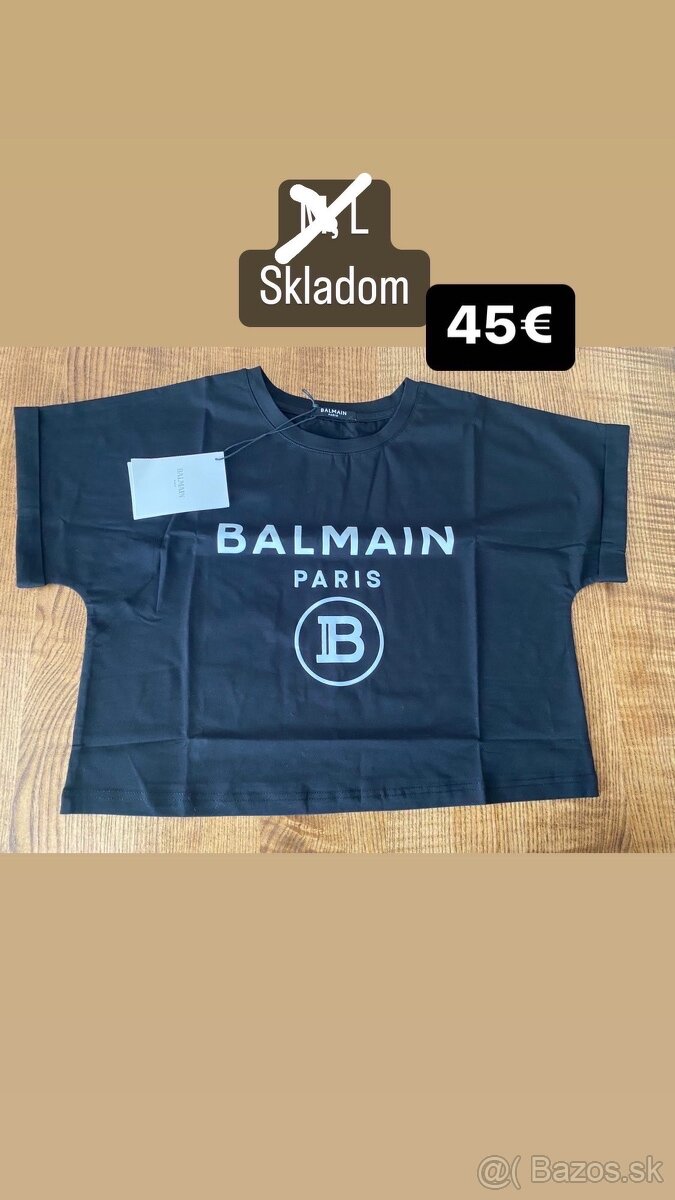 balmain L tričko skrátene