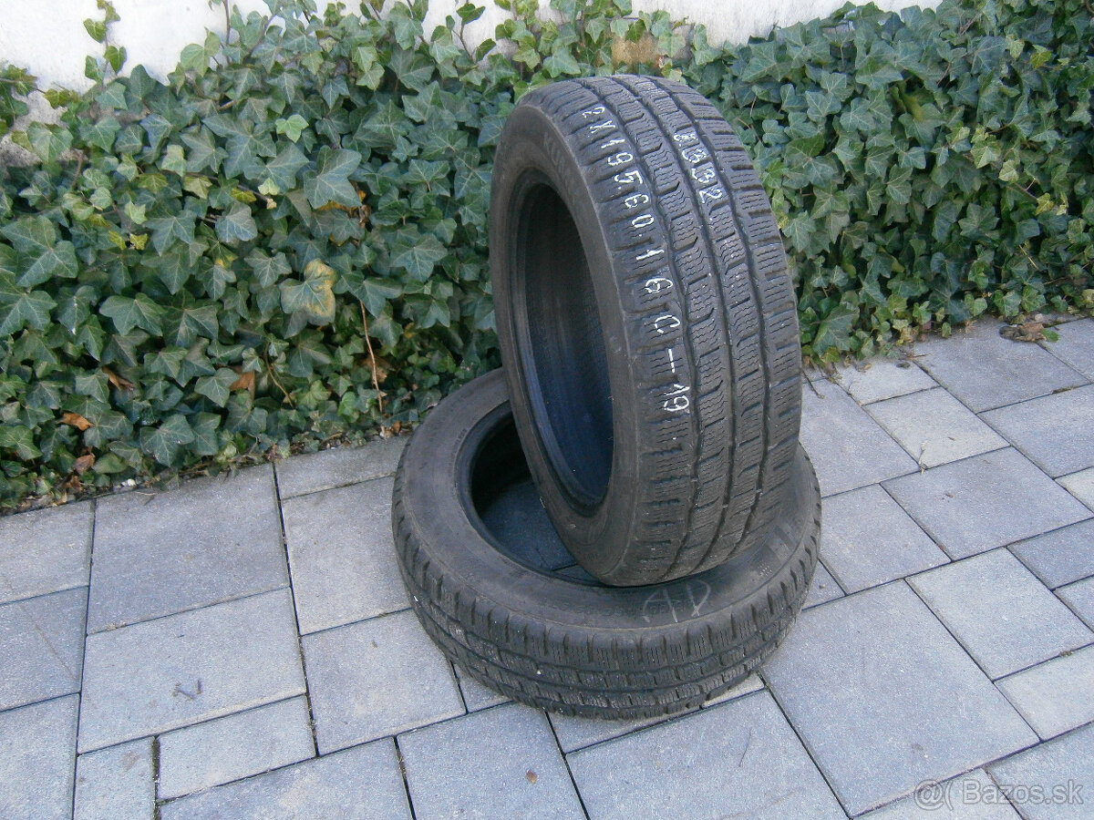 Predám 2x zimné pneu KUMHO 195/60 R16C 99/97T