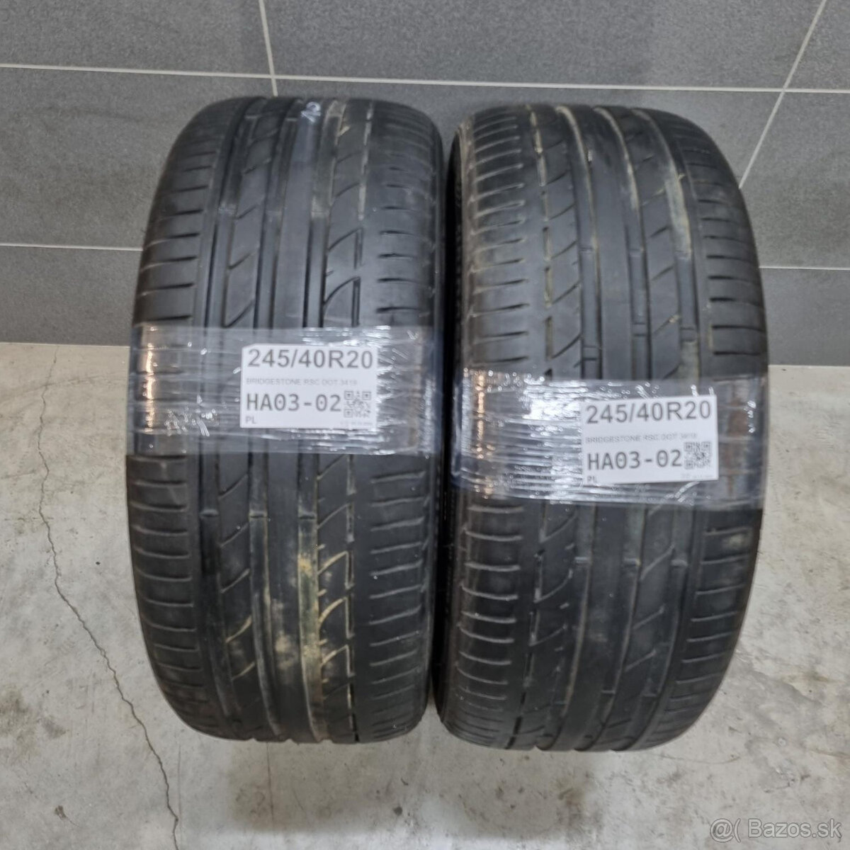 Letné pneumatiky 245/40 R20 BRIDGESTONE DOT3419