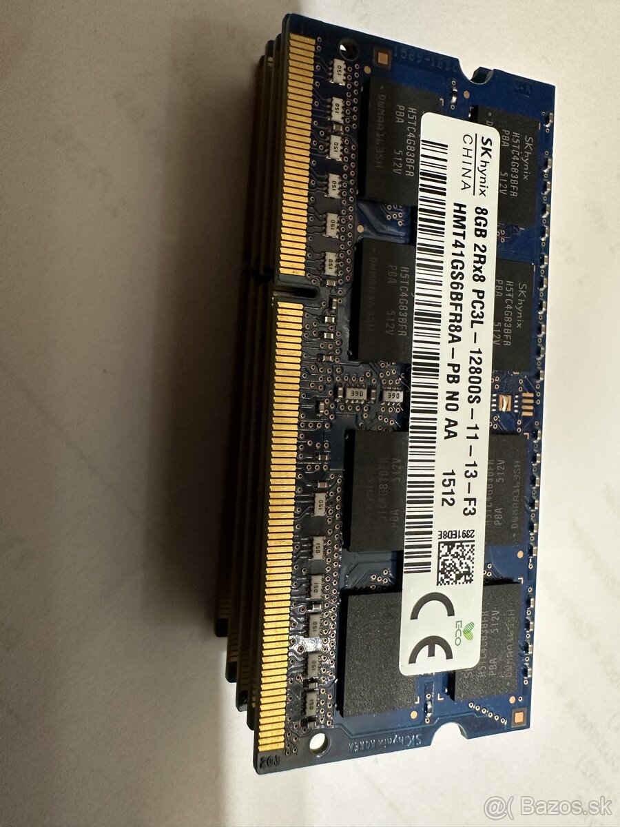 Pamäť RAM Hynix Samsung PC3L DDR3 8GB 1600MHz NTB
