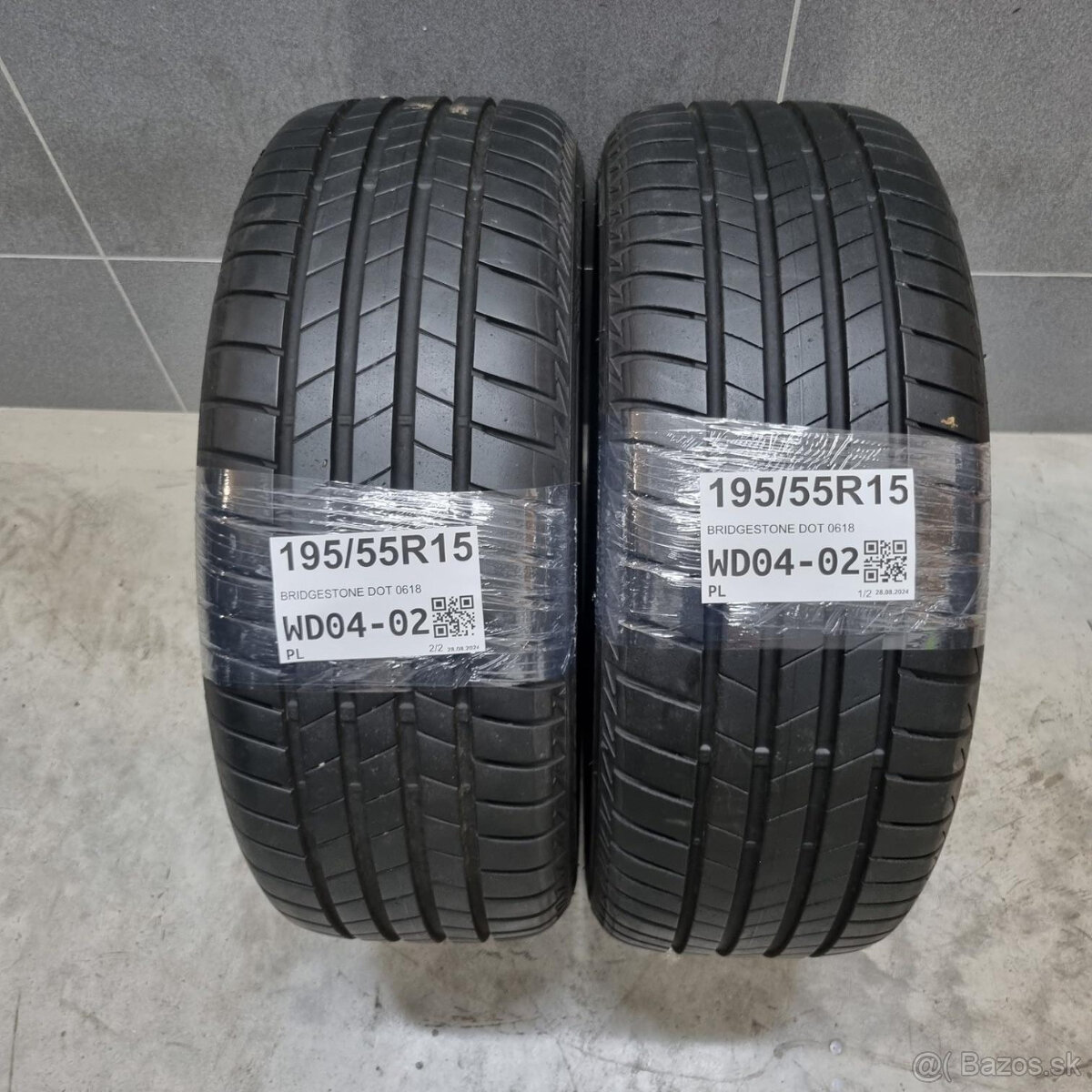 Letné pneumatiky 195/55 R15 BRIDGESTONE DOT0618