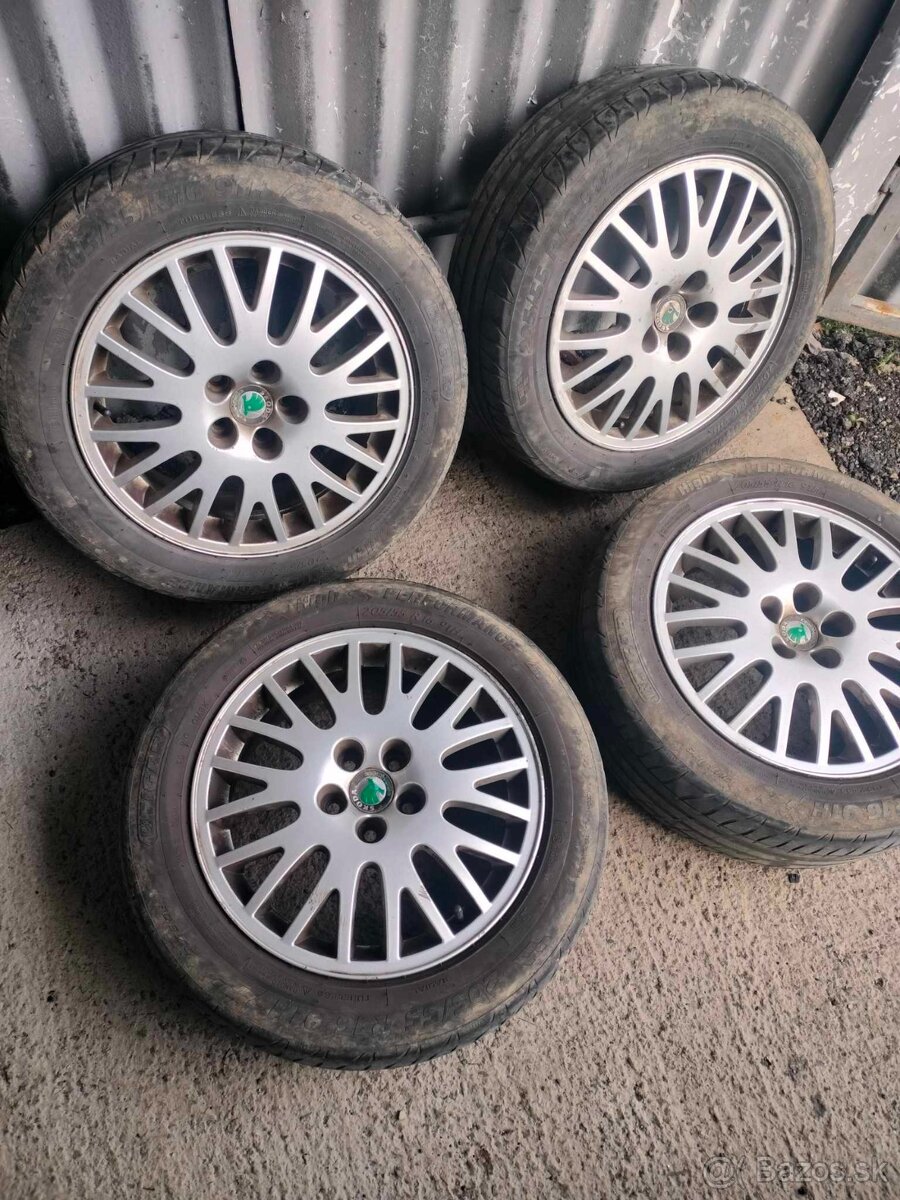 4ks alu disky orig. Škoda 5x100 r16