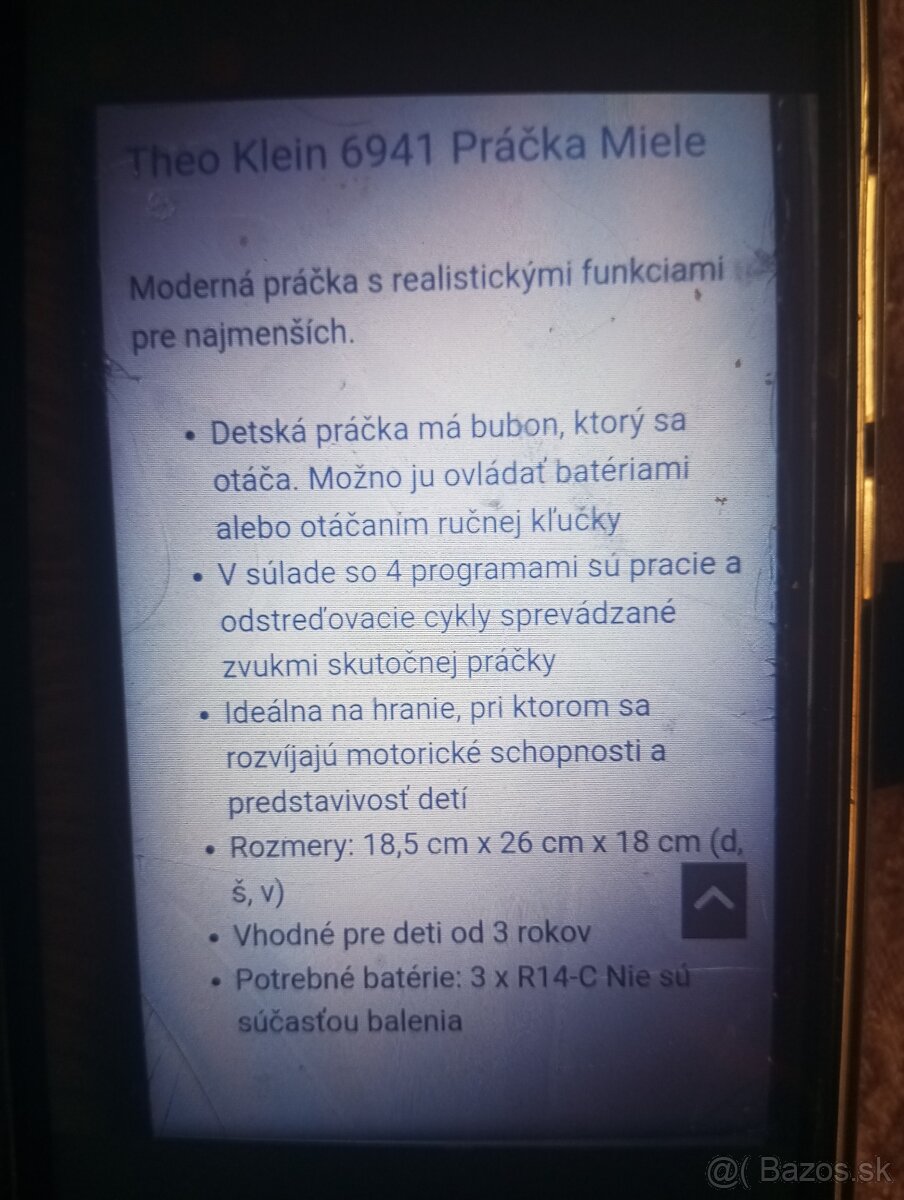 Detská práčka.Theo Klein 6941 Mielle