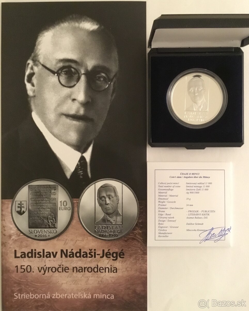 2016/10€ - Ladislav Nádaši-Jégé - PROOF