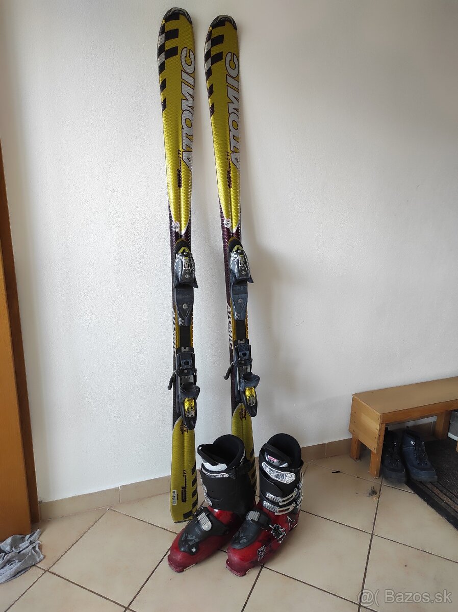 Set Lyže 168cm a lyžiarky 30-30,5