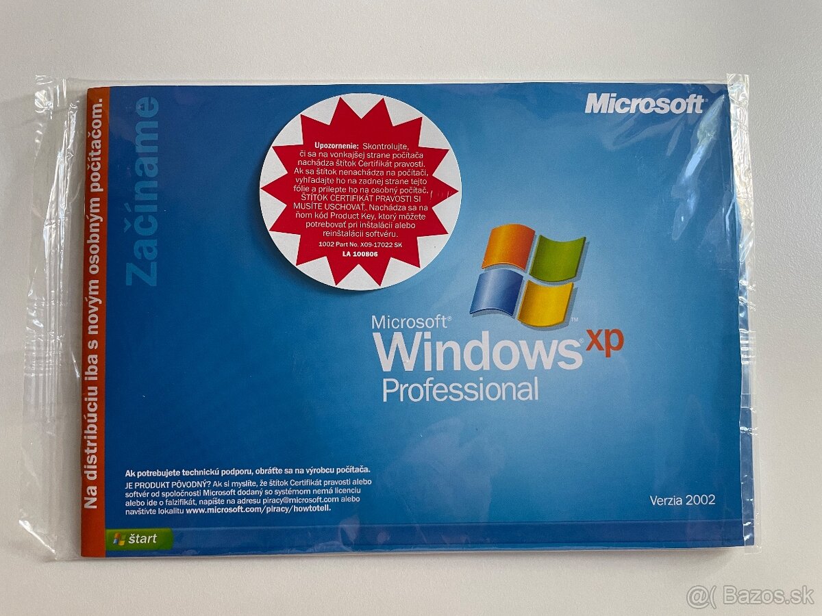 Windows XP Professional Service Pack 1a + CD Windows 98