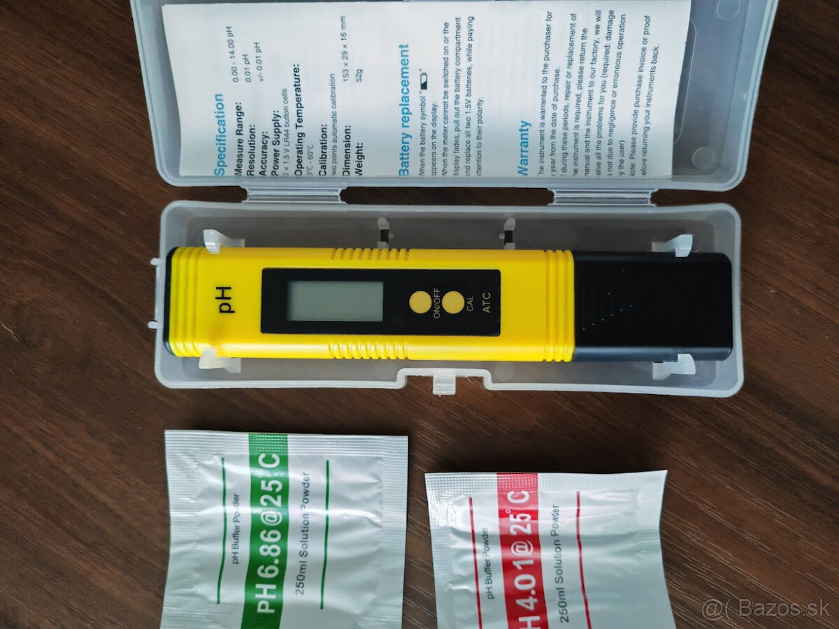 pH meter do akvaria s automatickou kalibráciou