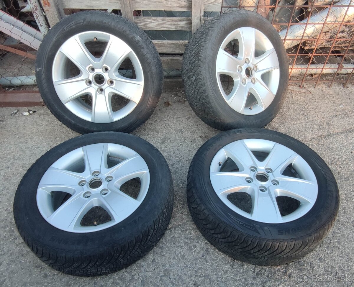 Alu disku škoda crateris 5X112 r16 zimné gumy Goodyear