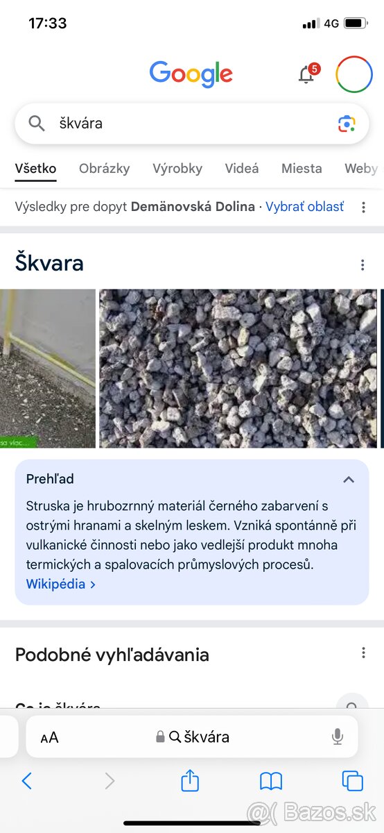 Predám škváru ,strusku za odvoz