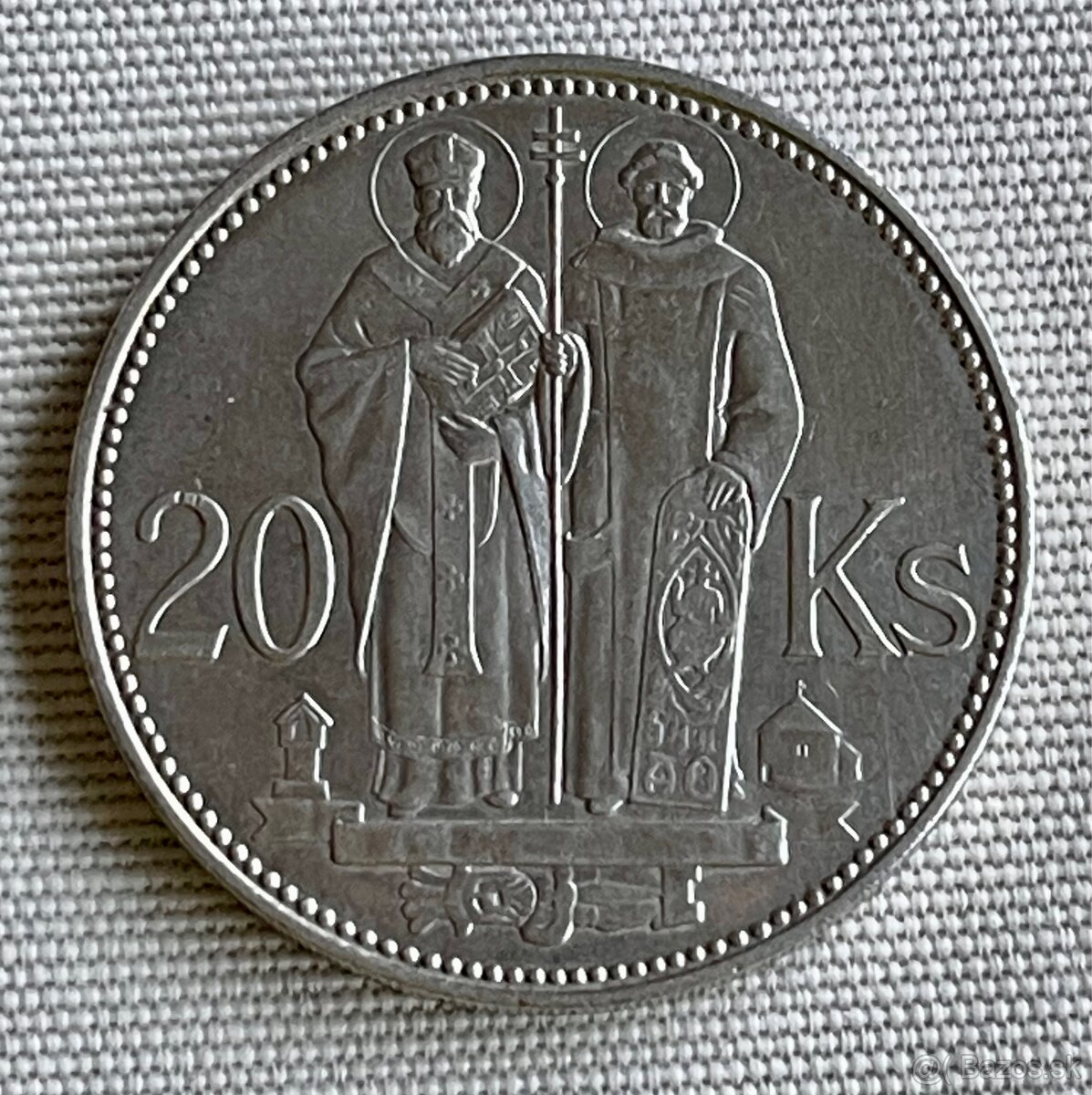 20 korún Slovenská Republika Sv. Cyril a Metod 1941- Ag