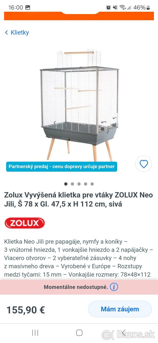 Voliera pre vtáky