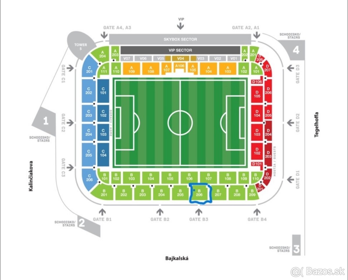 Vstupenka  Slovan vs Stuttgart.