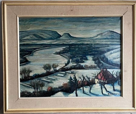 Obraz od Margity Nikšovej: Dunaj v zime