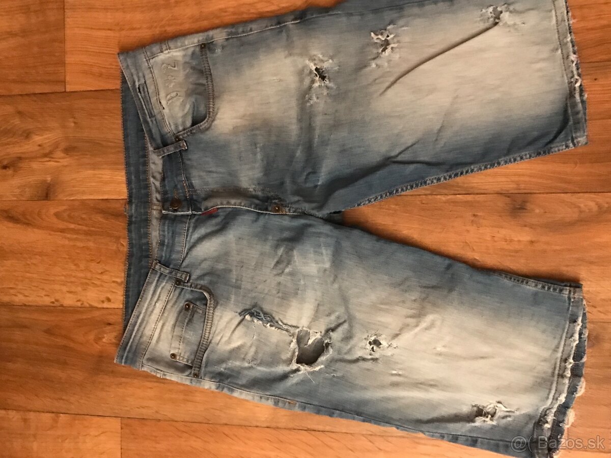 DSGUAREZ originál pánske jeansove capri nohavice 38